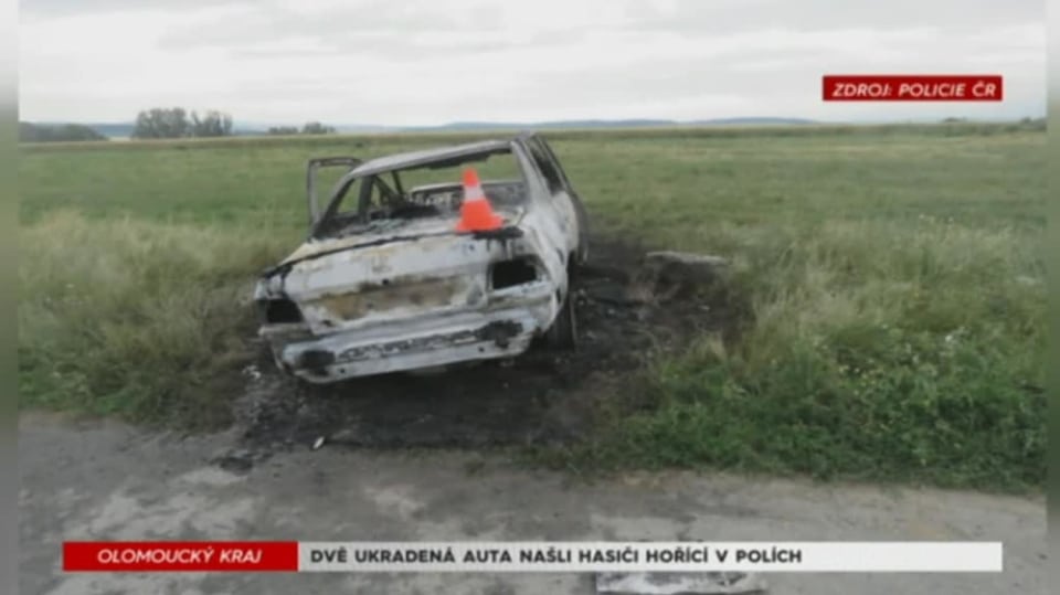26. 6. 2018 KRIMI: NA STŘEDNÍ MORAVĚ NĚKDO UKRADL DVĚ AUTA. POZDĚJI JE NAŠLI HOŘÍCÍ V POLÍCH